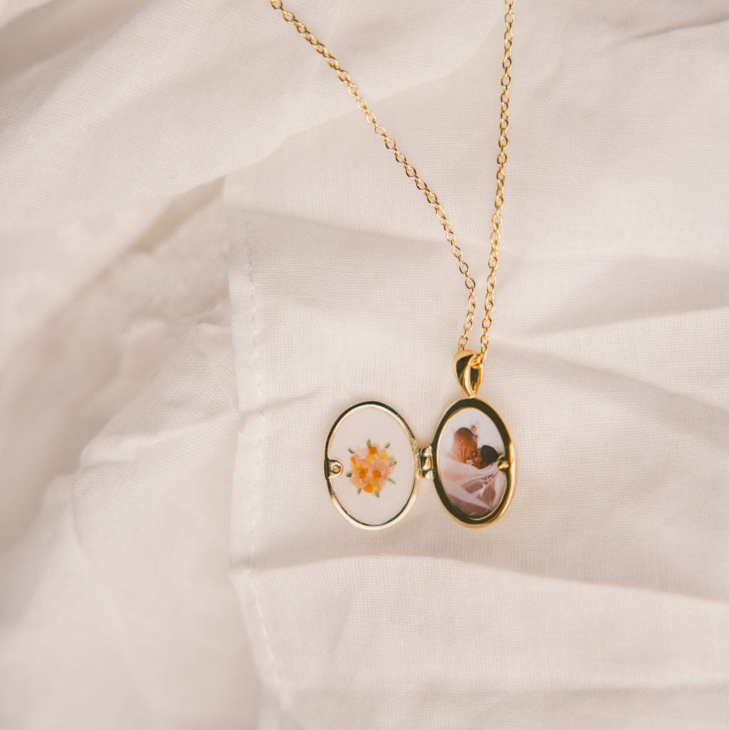 Custom Locket - Pressed Floral Wedding Bouquet Preservation